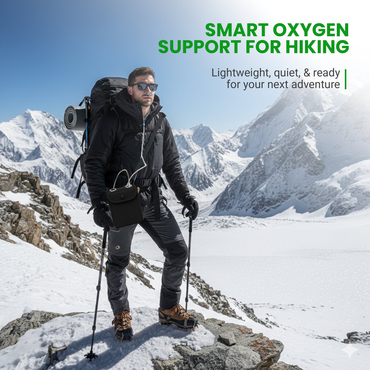 1-3L/min Smart Portable Oxygen Concentrator for Hiking