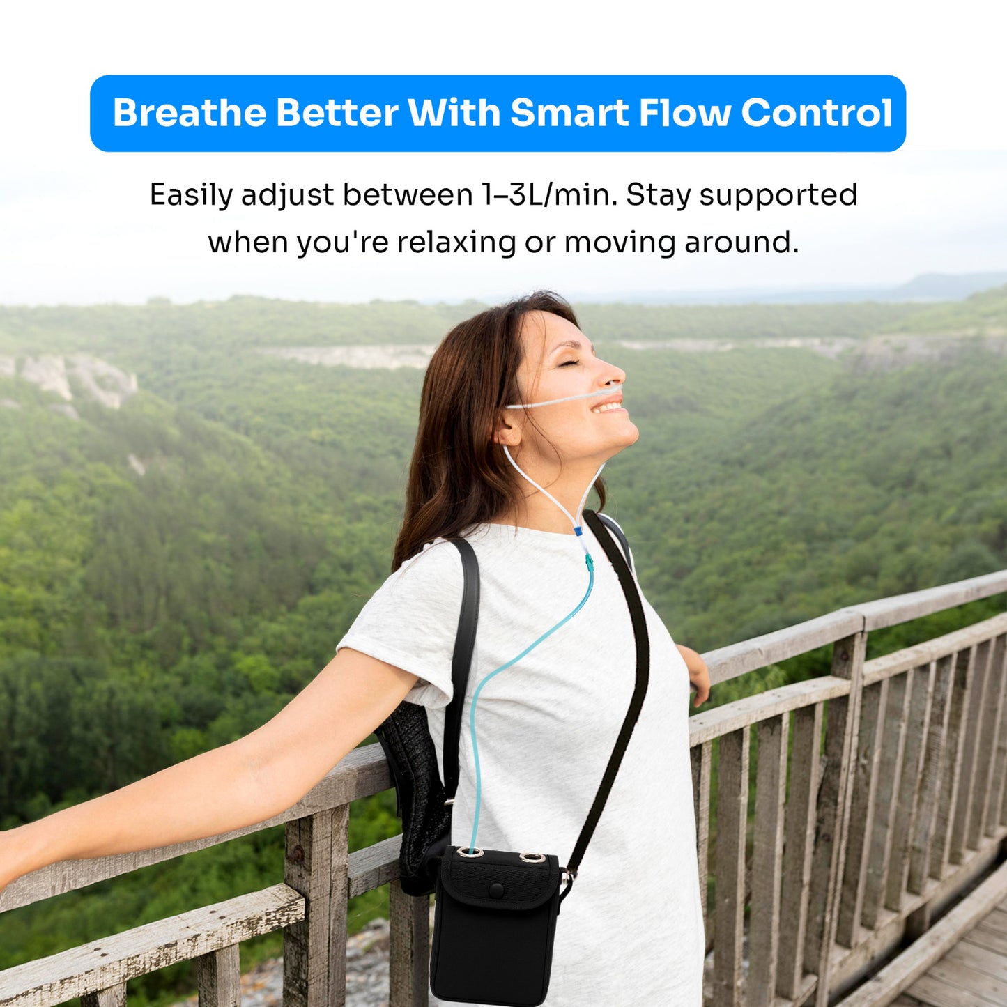 1-3L/Min Portable Travel Oxygen Concentrator – Adjustable Flow & Tank-Free!
