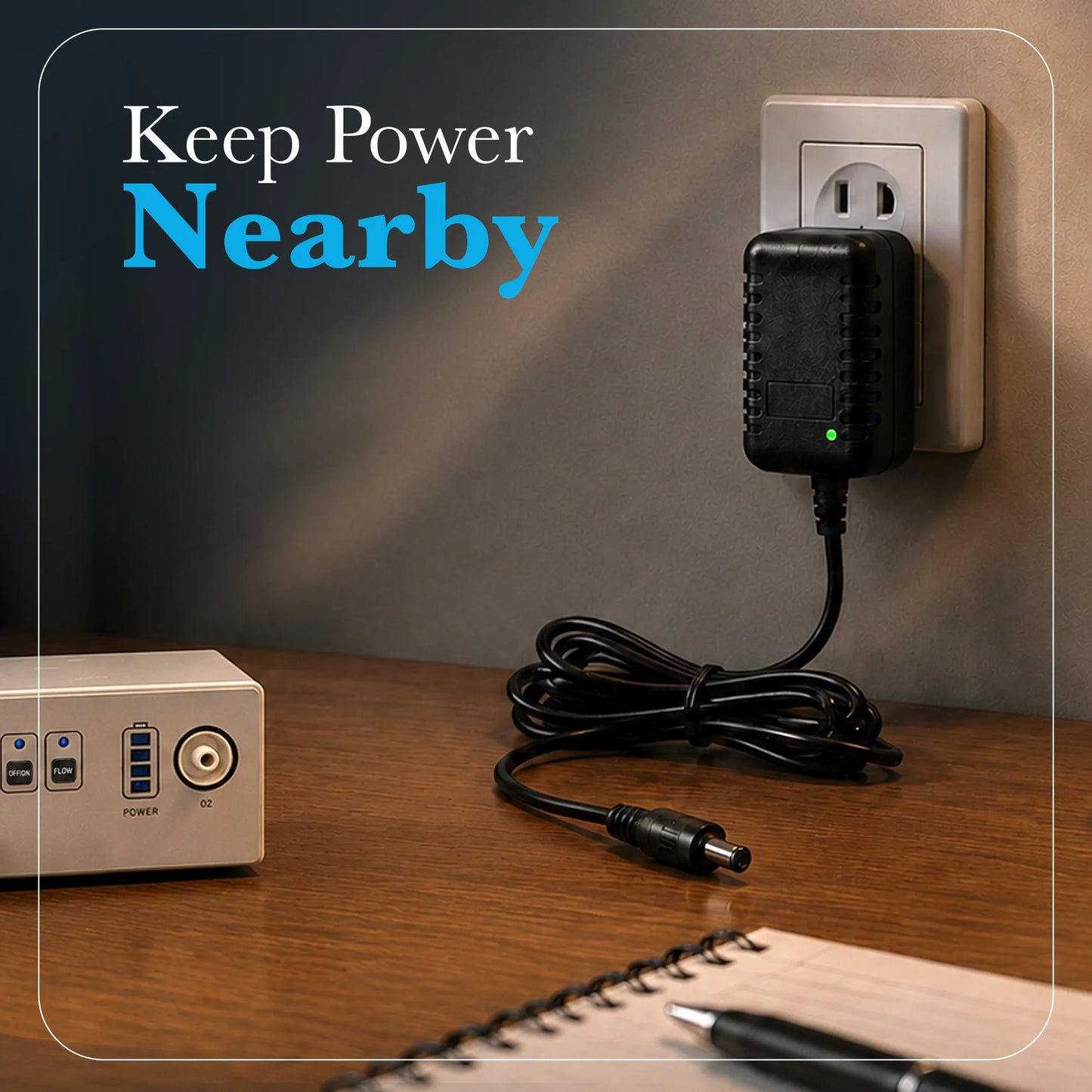 Wall Adapter For 1-3L/Min Portable Oxygen Concentrator | 4.2V Li-ion Charger