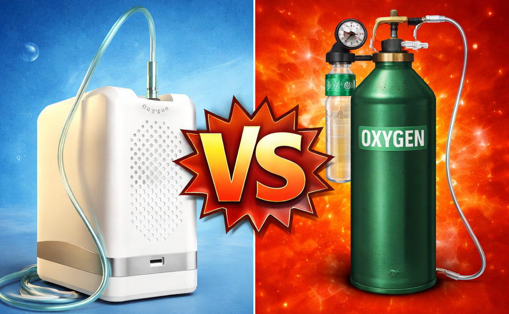 O2 Tank Full Vs Empty Oxygen Concentrator VS Oxygen Tank: What’s the Difference – The Oxygen ...