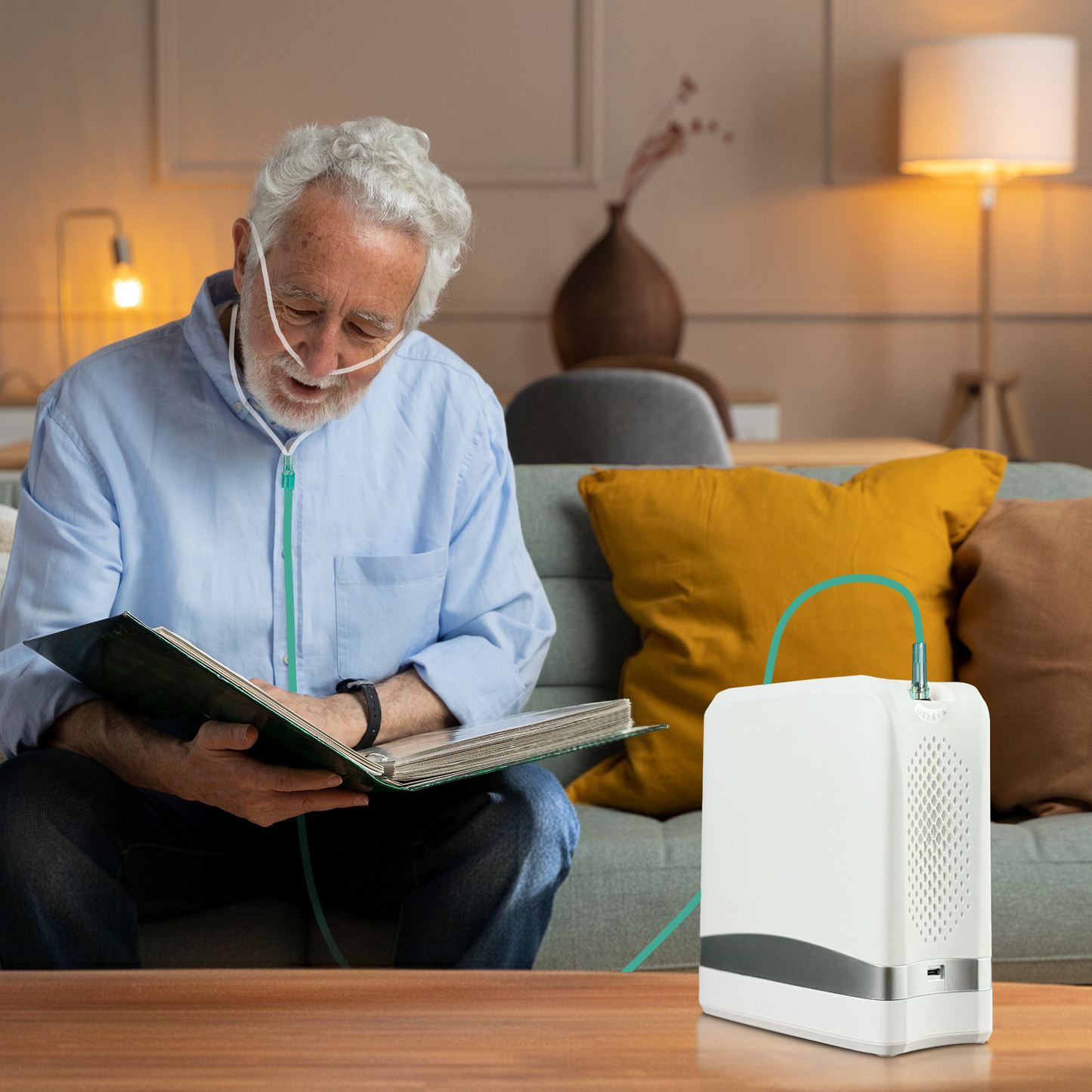 1-7L/Min Portable Smart Oxygen Concentrator – Adjustable Flow & Tank-Free!