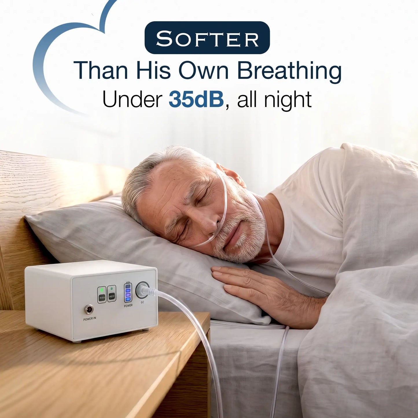 1-3L/Min Portable Oxygen Concentrator | Only 1.1 lbs | ≤35dB Whisper-Quiet | Free Carry Bag