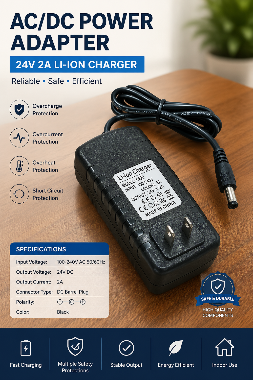 1–3L Oxygen Concentrator Charger