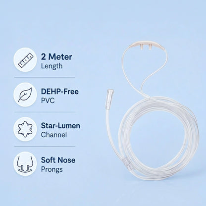 5 Pieces Nasal Cannulas For 1-3L/Min Portable Oxygen Concentrator | Soft PVC Tubing