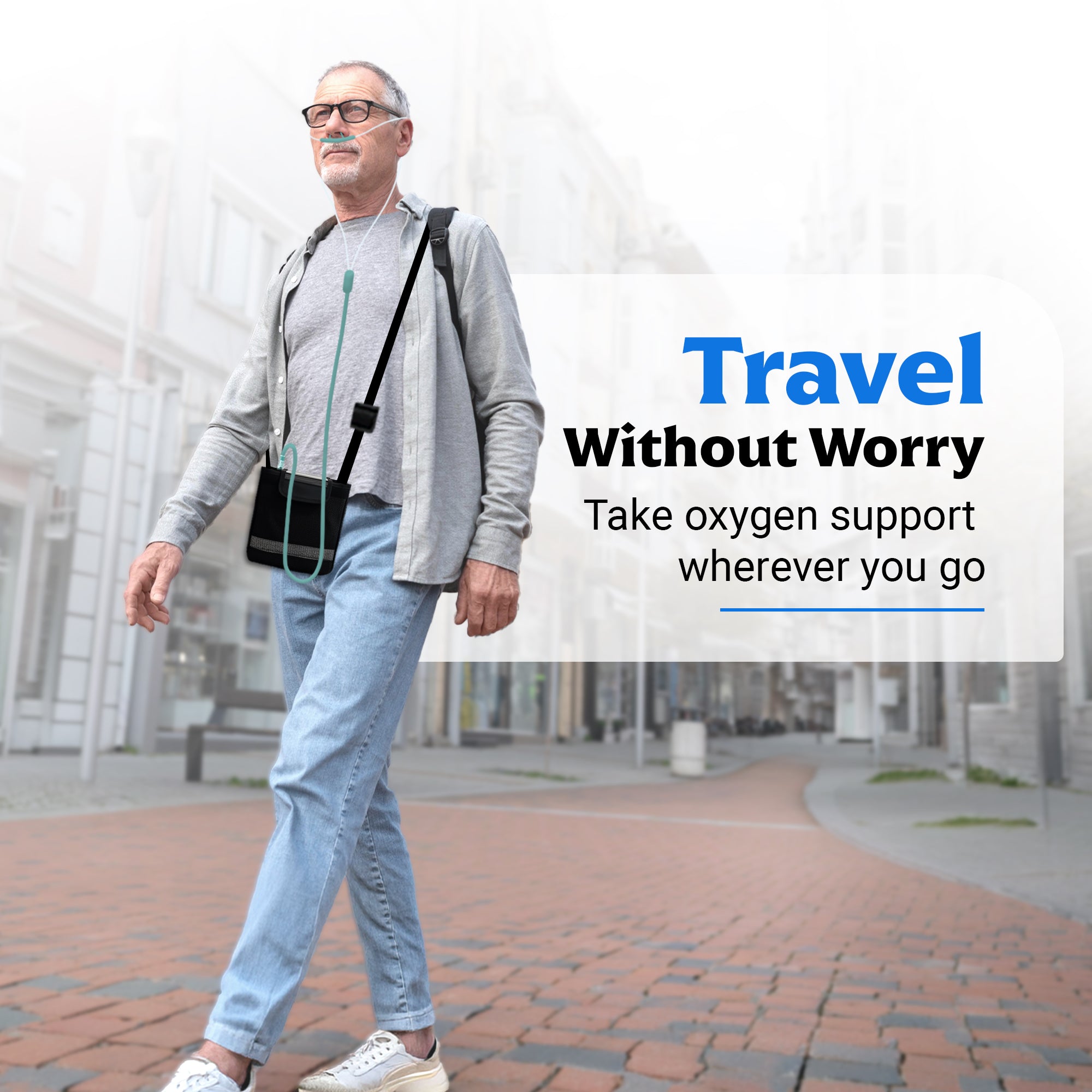 1-7/Min Portable Oxygen Concentrator | Continuous Flow for Home & Travel | 90–94% Purity