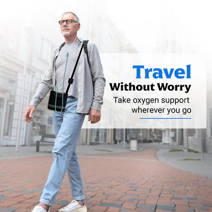 1-7/Min Portable Oxygen Concentrator | Continuous Flow for Home & Travel | 90–94% Purity