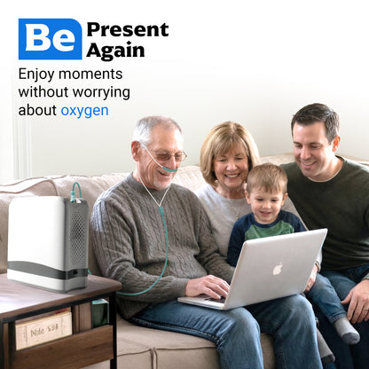 1-7/Min Portable Oxygen Concentrator | Continuous Flow for Home & Travel | 90–94% Purity