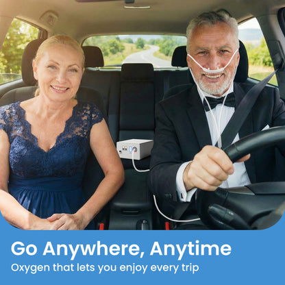 1-3L/Min Portable Oxygen Concentrator | 10-12 Hours Battery Life | Free Carry Bag