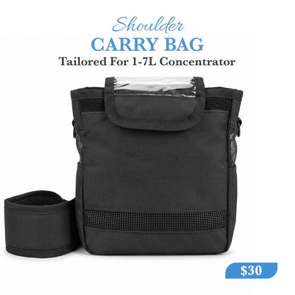 Shoulder Strap Carry Bag For 1-7L/Min Portable Oxygen Concentrator | Protective Travel Case
