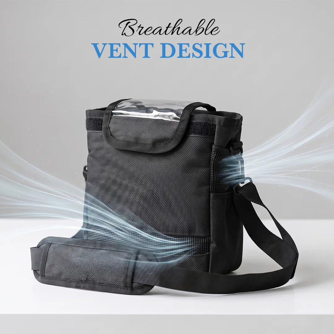 Shoulder Strap Carry Bag For 1-7L/Min Portable Oxygen Concentrator | Protective Travel Case